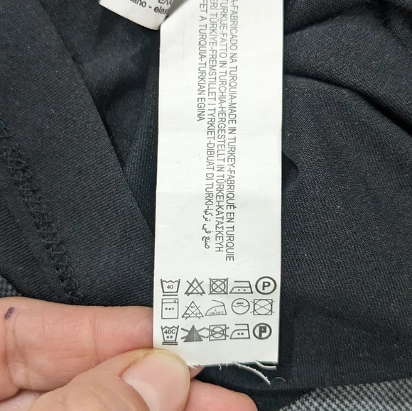 Zara gray front chest cut out Houndstooth sheath mini dress long sleeves size S - Picture 12 of 12